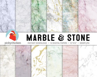 Marble Digital Paper - Gold Marble Digital Paper - stone, granite, pink, green, blue, gray, pastel, purple photography backdrop 8070