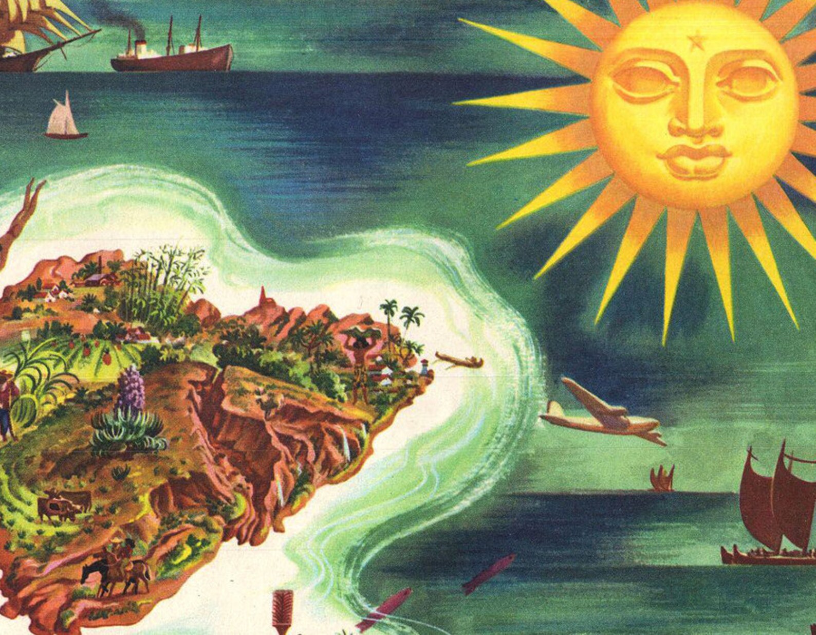 Vintage Hawaii Map 8x10 digital downloadable printable | Etsy