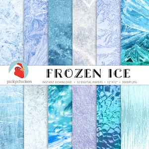 Gefrorene Digital Paper - Papier Eis, Winter, Eis-Hintergrund, digitale Fotografie Hintergrund, Instant Download 8105
