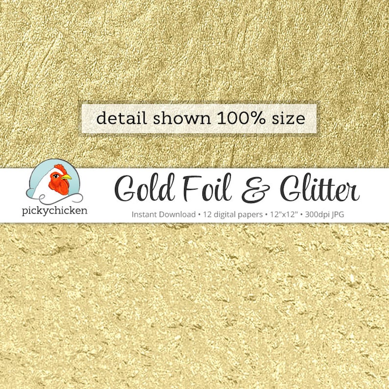 Gold Digital Paper Gold Foil Paper & Gold Glitter Paper faux gold digital paper photography backdrop Instant Download 8062 image 4