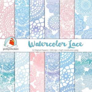 Digitalen Aquarellpapier Lace - texturierte malen Krawatte Farbstoff Jahrgang häkeln Hintergrund Papier Fotografie Kulisse Sammelalbum Instant Download-8079