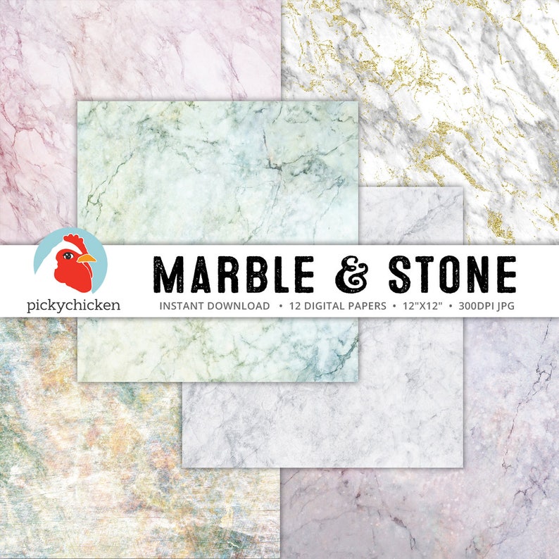 Marble Digital Paper Gold Marble Digital Paper stone image 3