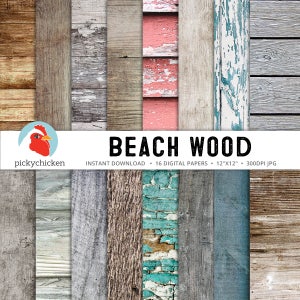 Holz Papier Digital - Strand rustikale Vintage gemalten notleidenden Holz Sammelalbum Hintergrund Textur Fotografie Kulisse Instant Download 8098