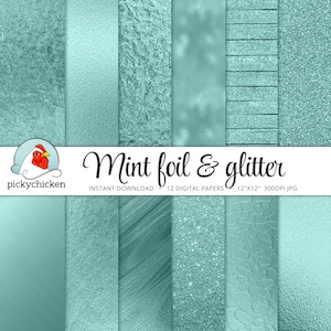 Digitalpapier, Minze, Minze Folie, Mint Glitter Papier, Mint Metallic, Mint faux Folie, Mint-Glitzer-Holz, Aqua Folie, Fotografie Hintergrund 8084