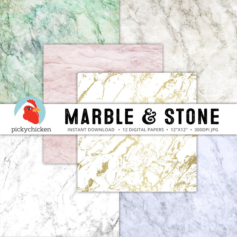 Marble Digital Paper Gold Marble Digital Paper stone image 2