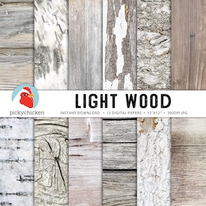 Wood digital paper, light wood, birch bark, whitewashed, painted wood, white wood, rustic wood, country wedding photography backdrop 8092 image 1