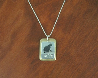 Cat Pendant Cat Owner Gift Cat Silhouette Pendant Jayelay Jewelers Cat Mom Gift Womens Silver Pendant Sterling Silver Cat Necklace