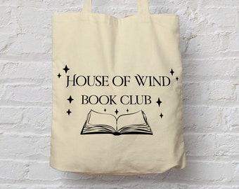 House of Wind Book Club Tote bag - 100% natural cotton eco shopping bag - A Court Of Mist And Fury / Sarah J Maas / ACOTAR / ACOMAF / ACOWAR