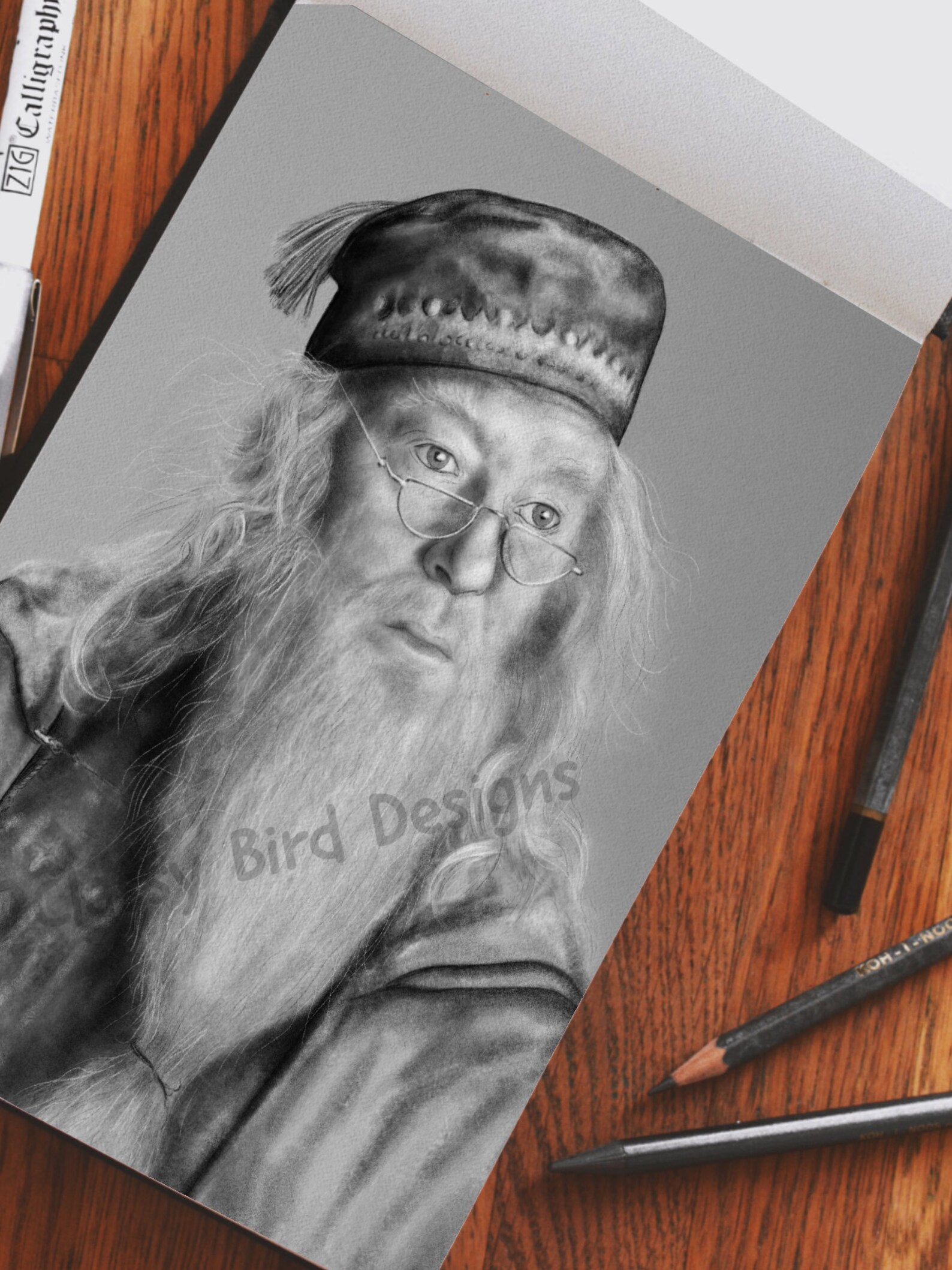 Albus Dumbledore Portrait Print Original Artwork from | Etsy