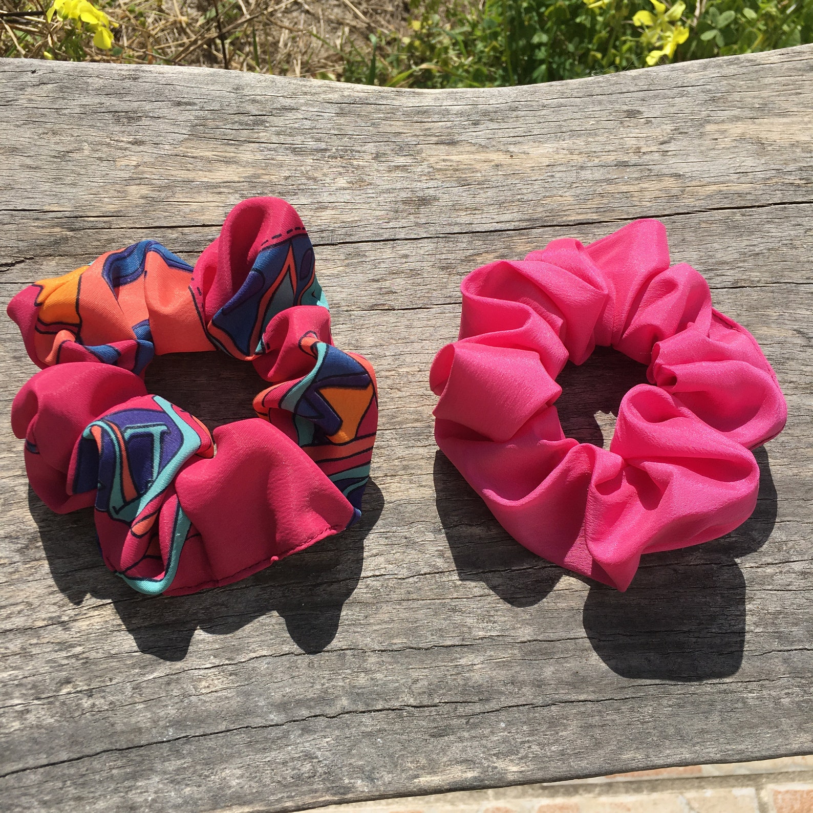 Pair of Scrunchies Elastics for Hair Handmade Scrunchies Etsy