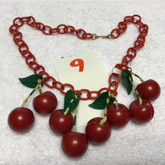 Bakelite Cherry Necklace