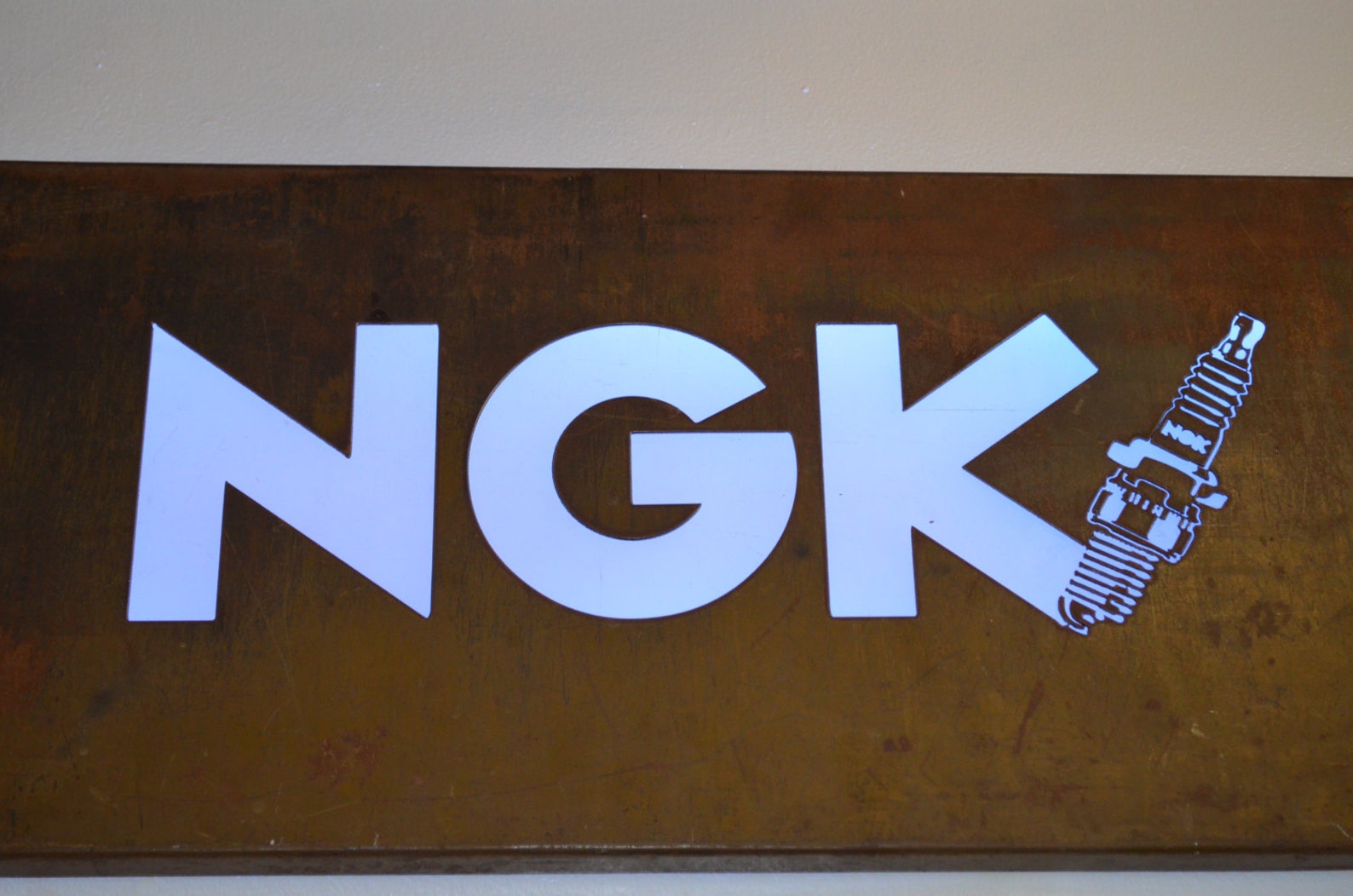 NGK Spark Plug Metal Led Sign Display Vintage Material Etsy