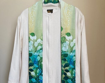 Clergy Green Stole:  Light Mystic Forest