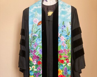 Clergy Stole for Creation: Bright Butterfly Garden