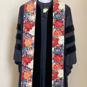 Clergy Stole for Creation:  Asian Garden, Clergy White Stole