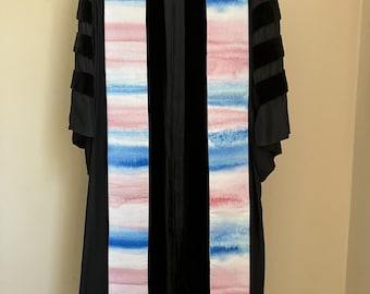 Clergy Stole for Justice:  Trans Flag, Clergy Stole for Diversity and Inclusion