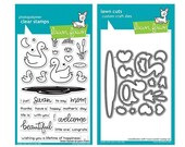 In Stock Lawn Fawn SWAN SOIREE Clear Stamp and Die Set LF2219 LF2220