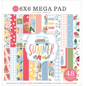 Carta Bella Paper SUMMER Cardmaker's 6x6 Mega Cardstock Paper Pad