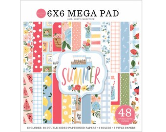 Carta Bella Paper SUMMER Cardmaker's 6x6 Mega Cardstock Paper Pad