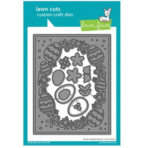 New! Lawn Fawn EASTER EGG BACKDROP Lawn Cuts Die Set LF3687