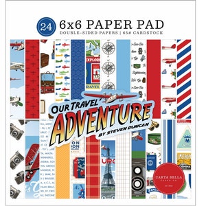 Carta Bella Paper OUR TRAVEL ADVENTURE 6x6 Scrapbook Cardstock Paper Pad