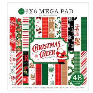 Carta Bella Paper CHRISTMAS CHEER Cardmaker's 6x6 Mega Cardstock Paper Pad