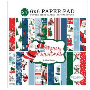 Carta Bella Paper MERRY CHRISTMAS 6x6 Scrapbook Cardstock Paper Pad