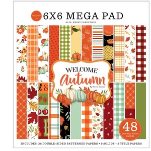 Carta Bella Paper WELCOME AUTUMN Cardmaker's 6x6 Mega Cardstock Paper Pad