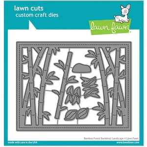 New! Lawn Fawn BAMBOO FOREST BACKDROP: Landscape Lawn Cuts Craft Cutting Die LF3617