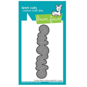 New! Lawn Fawn SCRIPTY MOM OUTLINE Add-On Lawn Cuts Die Set LF3691