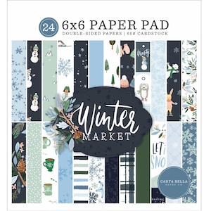 Carta Bella Paper WINTER MARKET 6x6 Scrapbook Cardstock Paper Pad