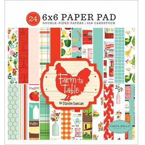 Carta Bella Paper FARM TO TABLE Theme 6x6 Scrapbook Paper Pad