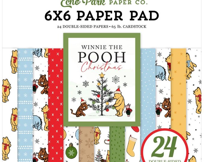 Echo Park Paper WINNIE the POOH CHRISTMAS 6x6 Scrapbook Cardstock Paper ...