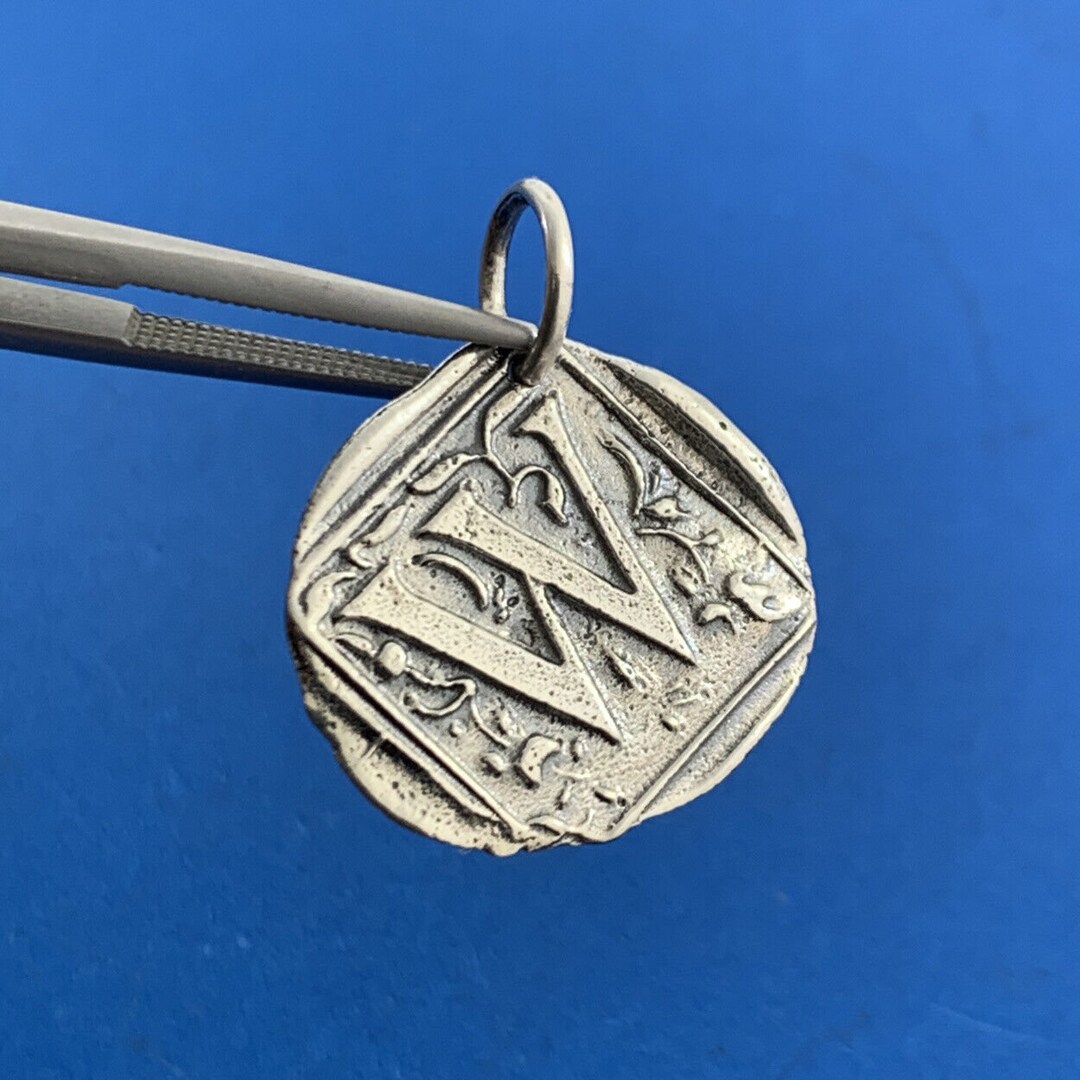 Waxing Poetic 925 Sterling Silver Monogram Initial Insignia W Etsy