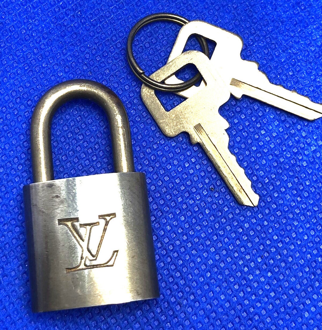 Vintage Louis Vuitton LV Name Tag Padlock Lock and Key Etsy