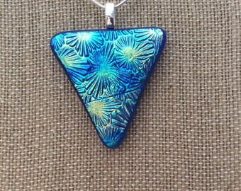 Dichroic fused glass pendant