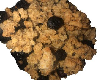 Blueberry Flax Granola: Crunchy Freeze Dried Blueberries, Healthy Snack (5 oz)