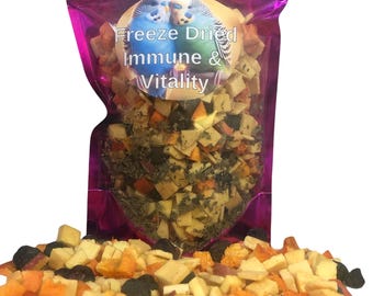Freeze Dried Parrot Food: Immune & Vitality Fruit, Veggie, Herb Mix, 3 Cups