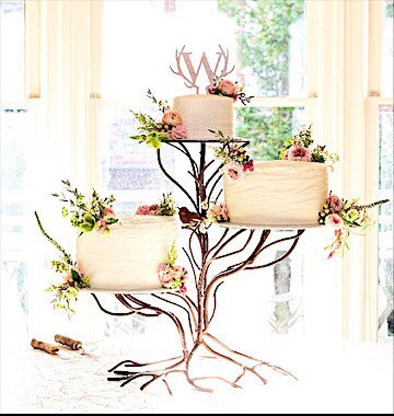 Three Tiered Cake Stand Wedding Cake Stand Tree Of Life Etsy