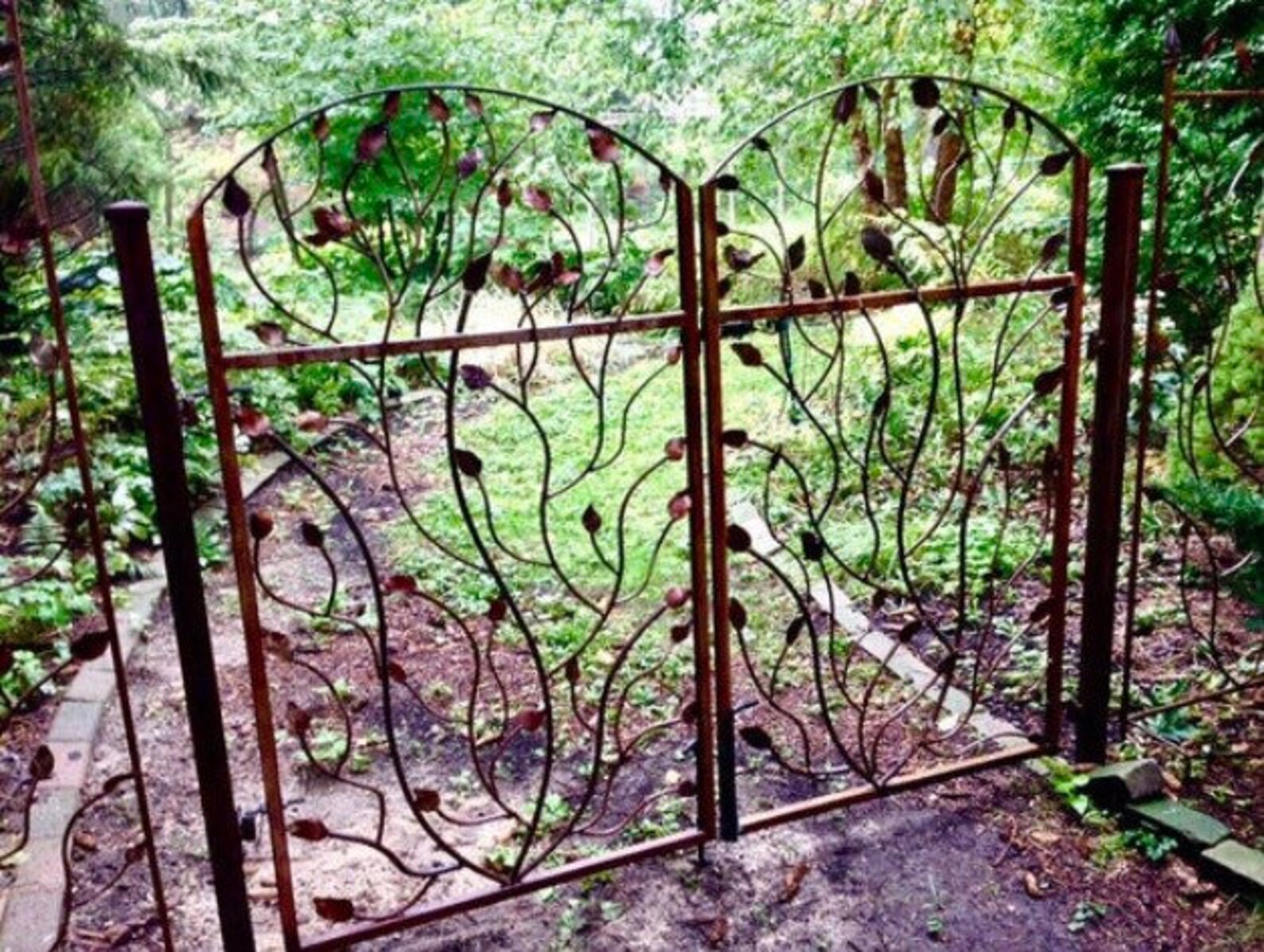 Double Iron Gate Large Garden Gate Ornamental Gate. - Etsy
