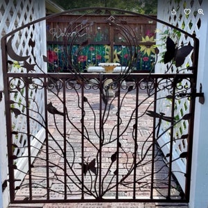 Woodland Garden Gate, Iron Ornamental Gate, Four Foot Width