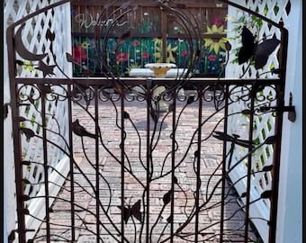 Woodland Garden Gate, Original Iron Gate, Four Foot Width, Four Foot tall