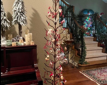 Metal Twig Tree, 70 Inch Tall, Holiday Tree.