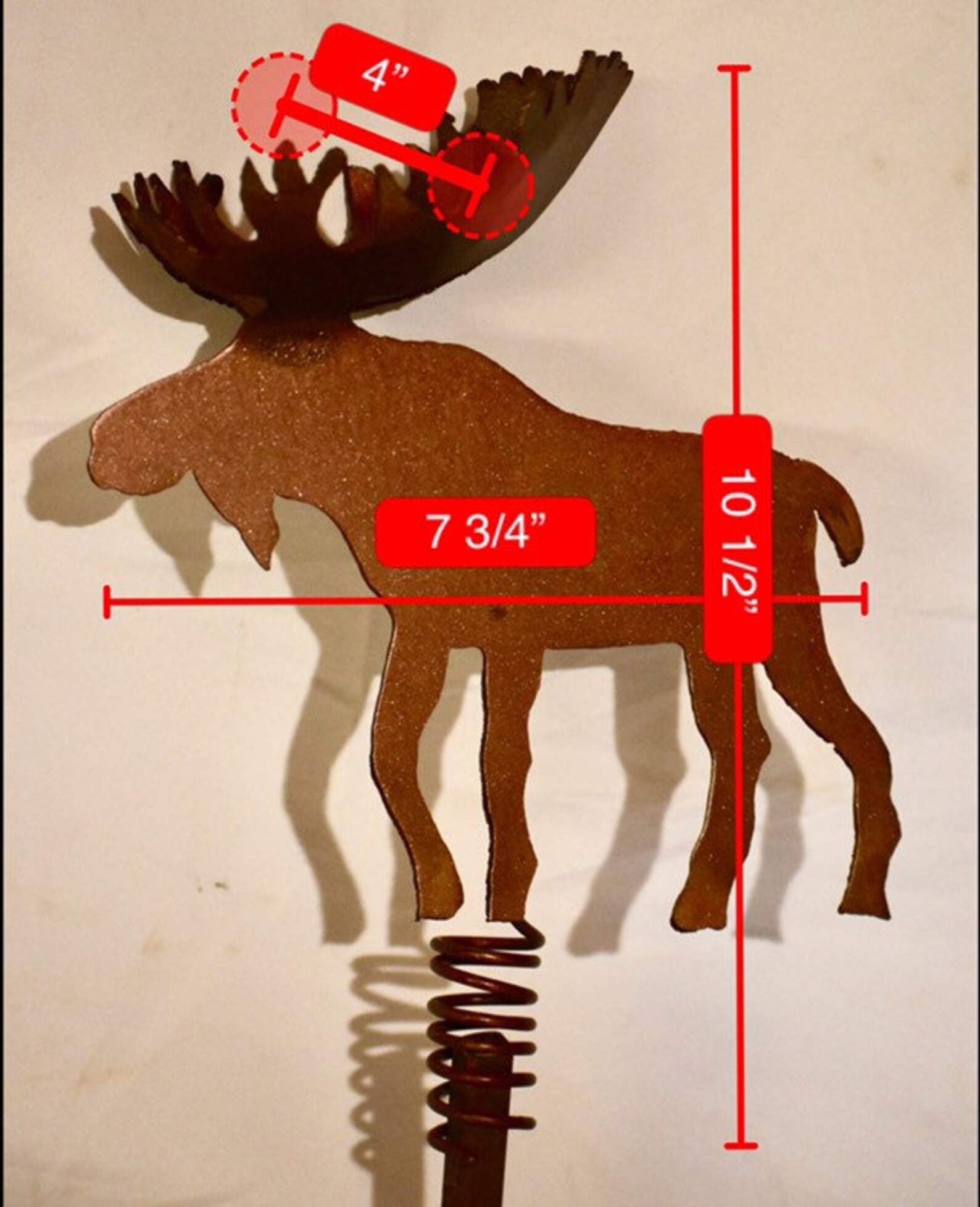 Metal Moose Tree Topper Free Shipping Etsy