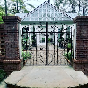 Double Iron Gate, Large Garden Gate, Ornamental Gate.