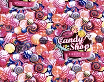 Sweet Candlicious Bullet Fabric, Bow Fabric, 2 Way Stretch, Scaled down Bullet Fabric, Extra Wide Bullet for Bummies and Headware