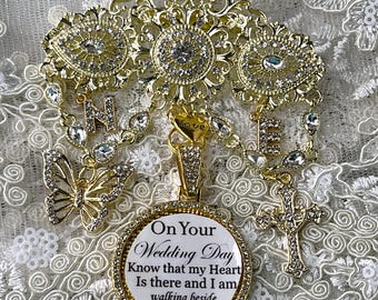Gold Bridal Memorial Charm, Wedding Bouquet Memory Photo Charm, Bride Gift, Mother in Law Gift, Mother Daughter Bridal Gift