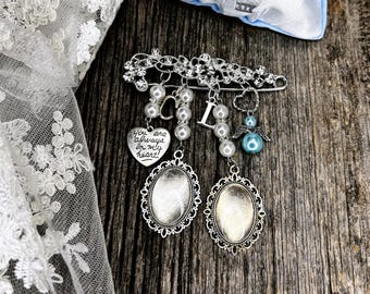 Bridal Bouquet Photo Memorial Charm, Wedding Bouquet Memory Photo Charm, Bride Gift, Mother in Law Gift