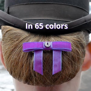 65 colors, Saddleseat Bun Bow, Horse Show Hair Bow, Saddleseat Bow, Saddle Seat Bun Bow, Equestrian Show Bow