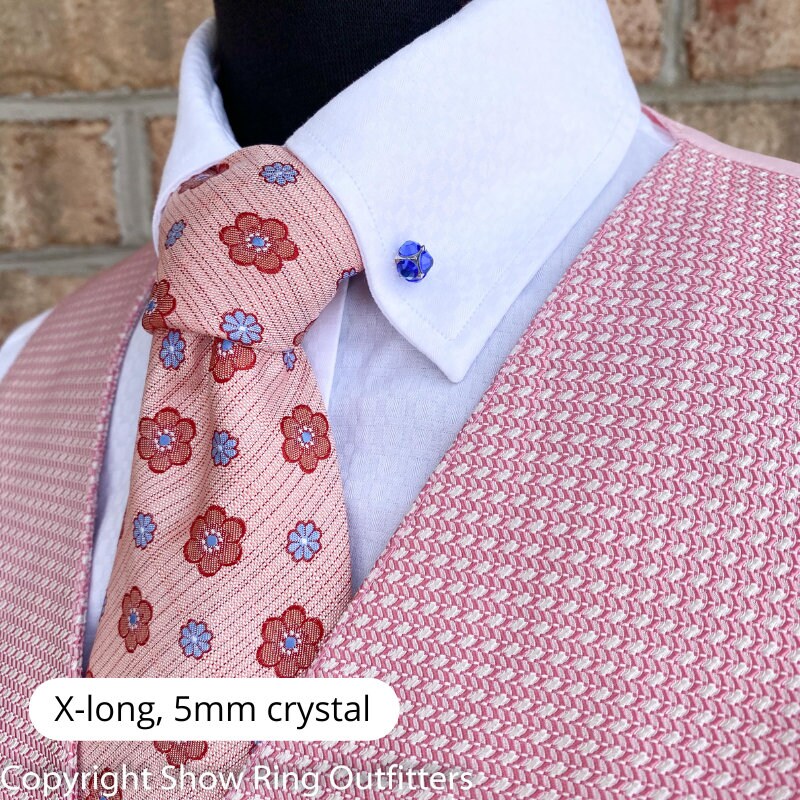 Crystal Collar Pin, 18 Colors, 3 Sizes, Men's Tie Pin, Eyelet Pin ...